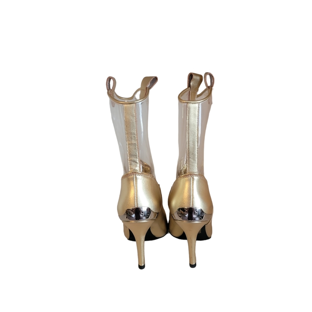 Jeffrey Campbell Gold and clear boots size 7 NWOB - Picture 4 of 6